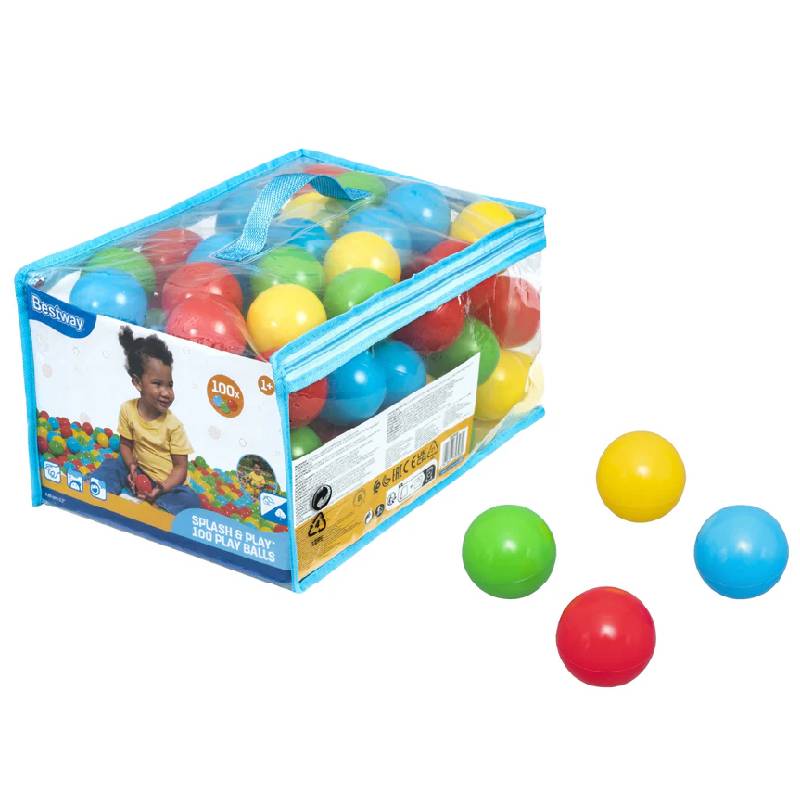 100 Balles de Jeu Splash & Play pour Enfants - Assortis
