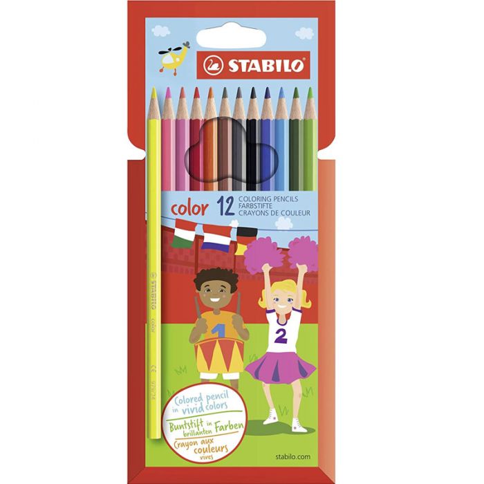 Pack de 12 Crayons Couleurs STABILO Avec Couleurs Néon