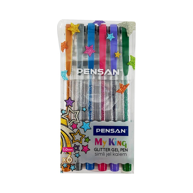 Pack de 6 Stylos PENSAN MYKING Glitter GEL