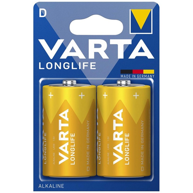 2x Piles Alcaline VARTA LongLife Extra LR20