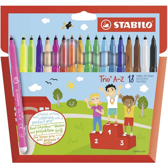 Pack de 18 Feutres STABILO Trio A-Z