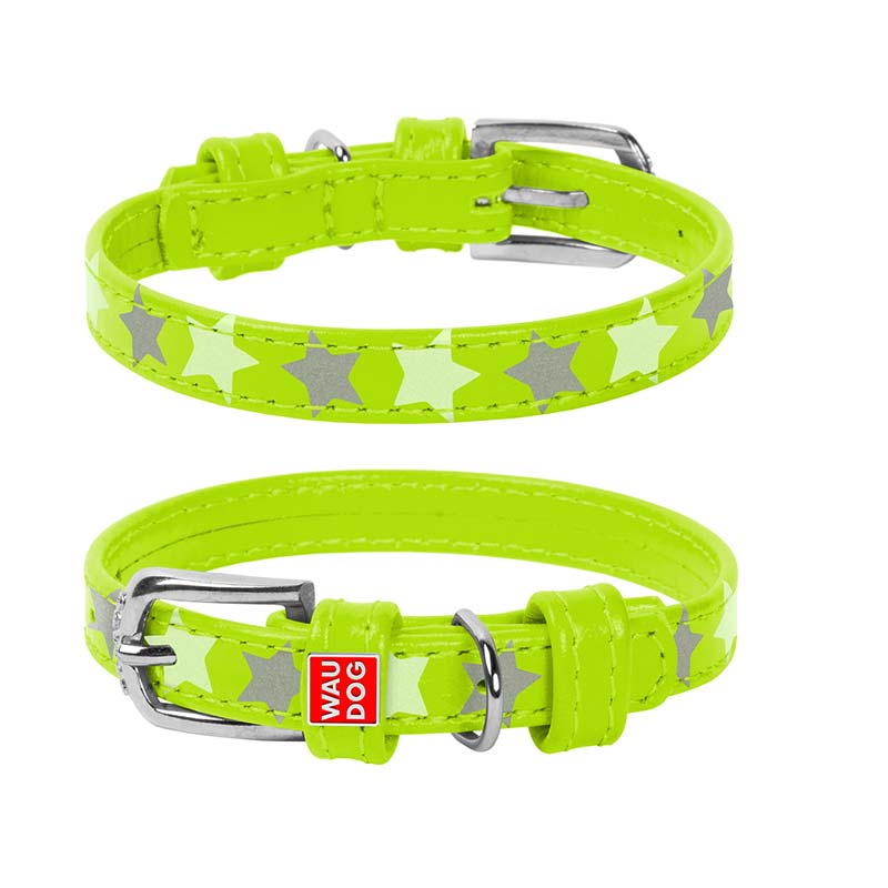 Collier GALMOUR STAR WAU DOG Pour Chien 19-25Cm - Vert