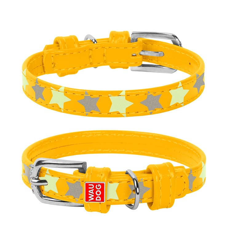 Collier GALMOUR STAR WAU DOG Pour Chien 19-25 cm - Jaune