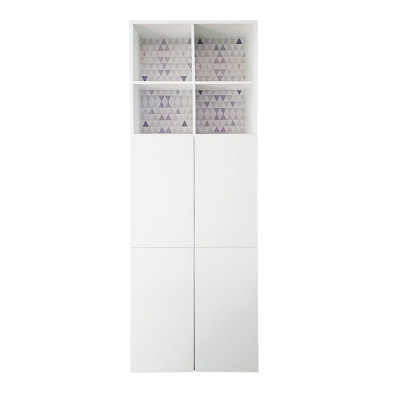 Armoire De Rangement Cube En MDF Avec 12 Étagères (RAN0011) - Blanc