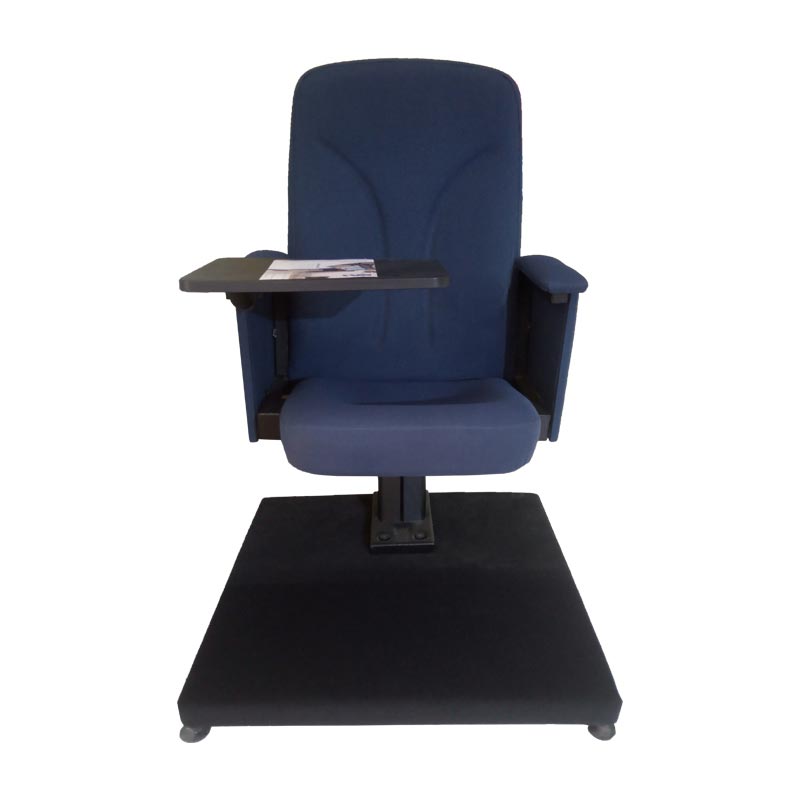 Chaise De Formation Fixe Avec Tablette Pivotante & Accoudoirs - Bleu