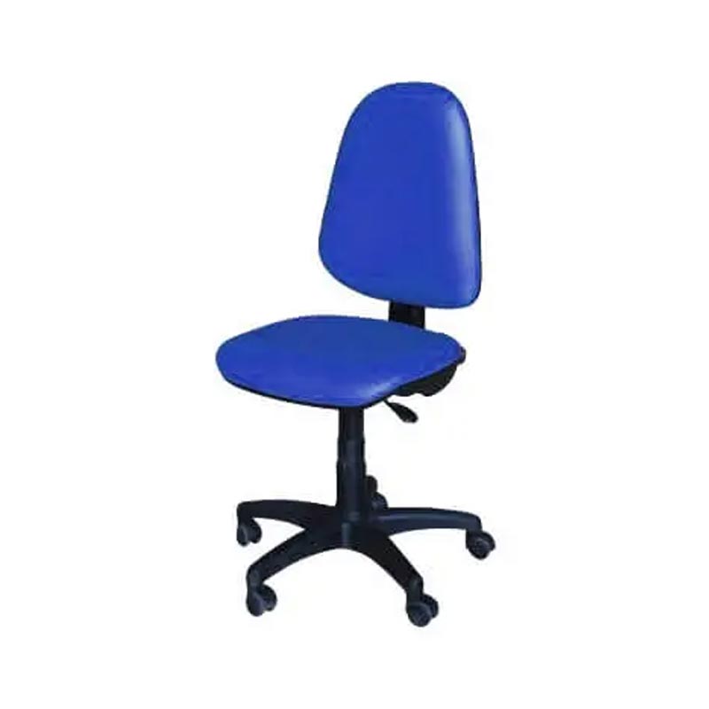 Chaise De Bureau Sécretaria SOTUFAB En Simili Cuir Sans Accoudoirs - Bleu