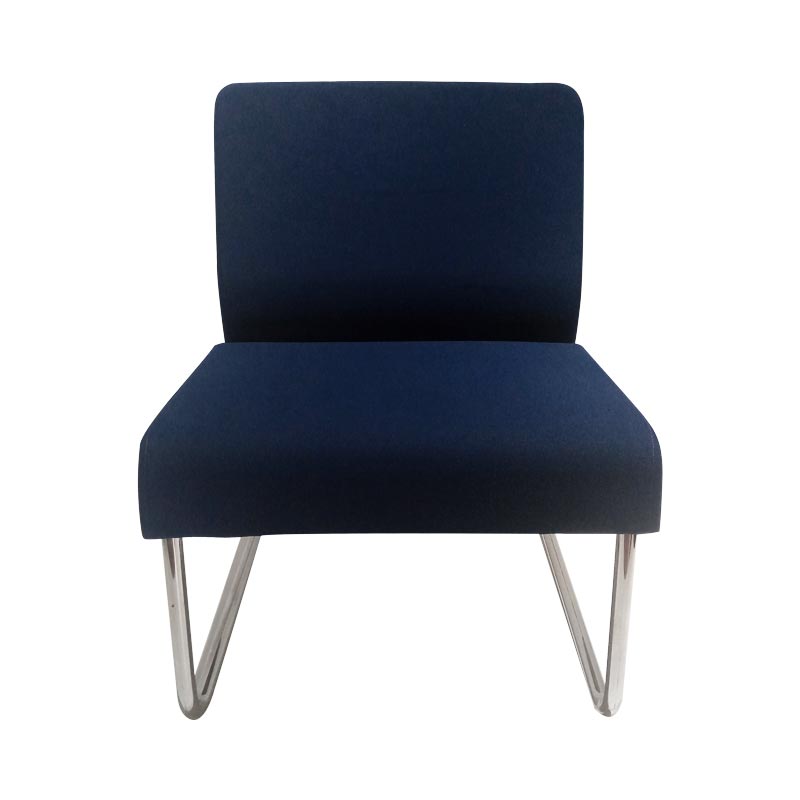 Chaise Banquette Avec dossier & Sans Accoudoirs Avec Piétements En Aluminium - Bleu