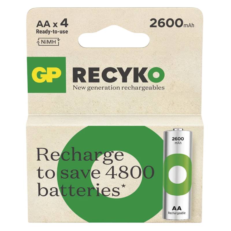 4 x Pile Rechargeables GP 1.2V 2600mAh