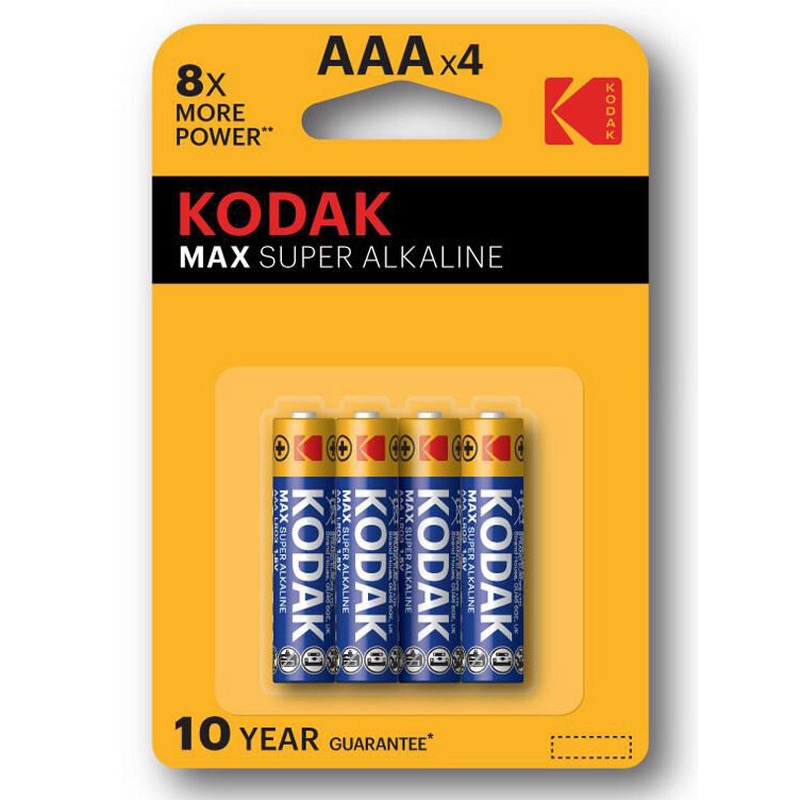 4x Piles KODAK Max AlKaline LR03 AAA