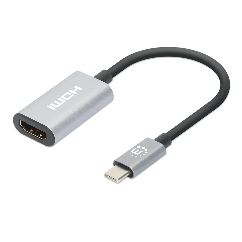 Adaptateur MANHATTAN USB 3.2 Type-C mâle vers HDMI femelle - Gris