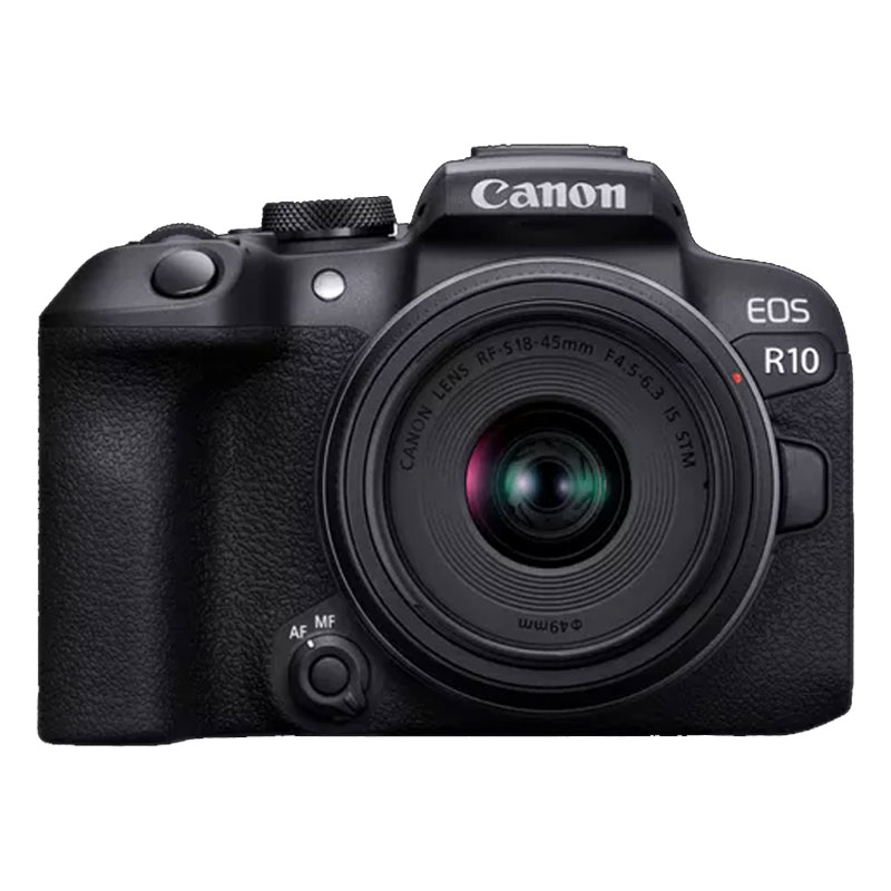 Appareil Photo Hybride CANON EOS R10 24,2 MP + Objectif RF-S 18-45 MM - Noir