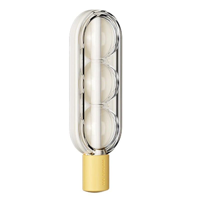 Bac à glaçons 3 Boules avec Couvercle - Jaune