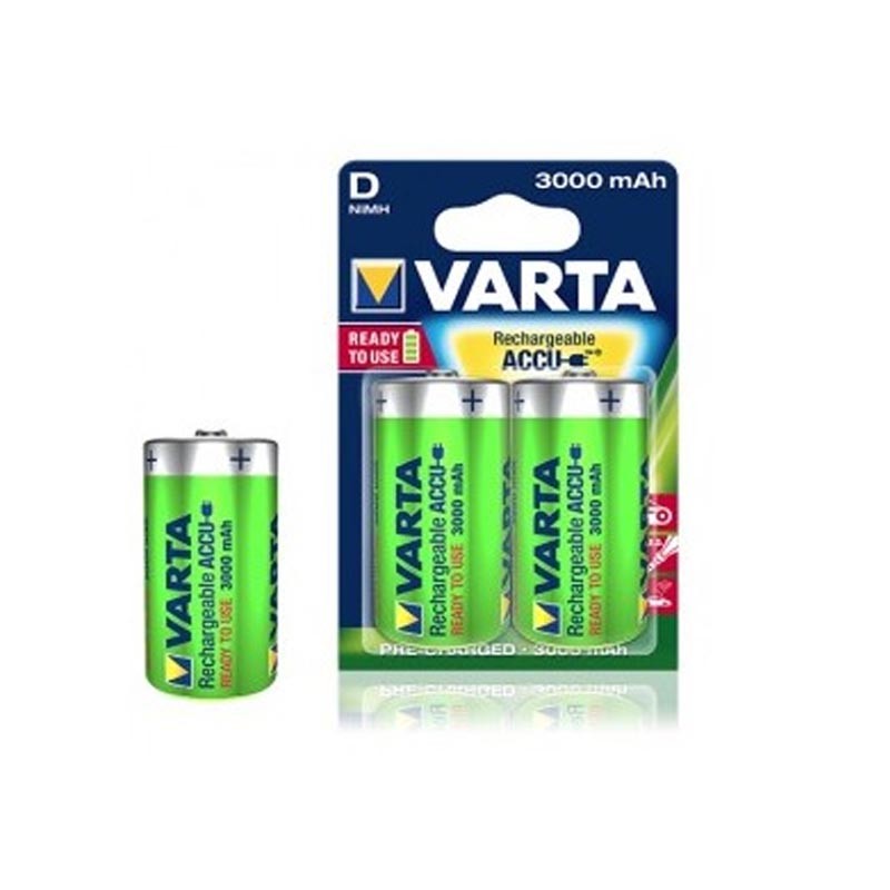 2 x Pile Rechargeable VARTA LR20 1.2V 3000mAh