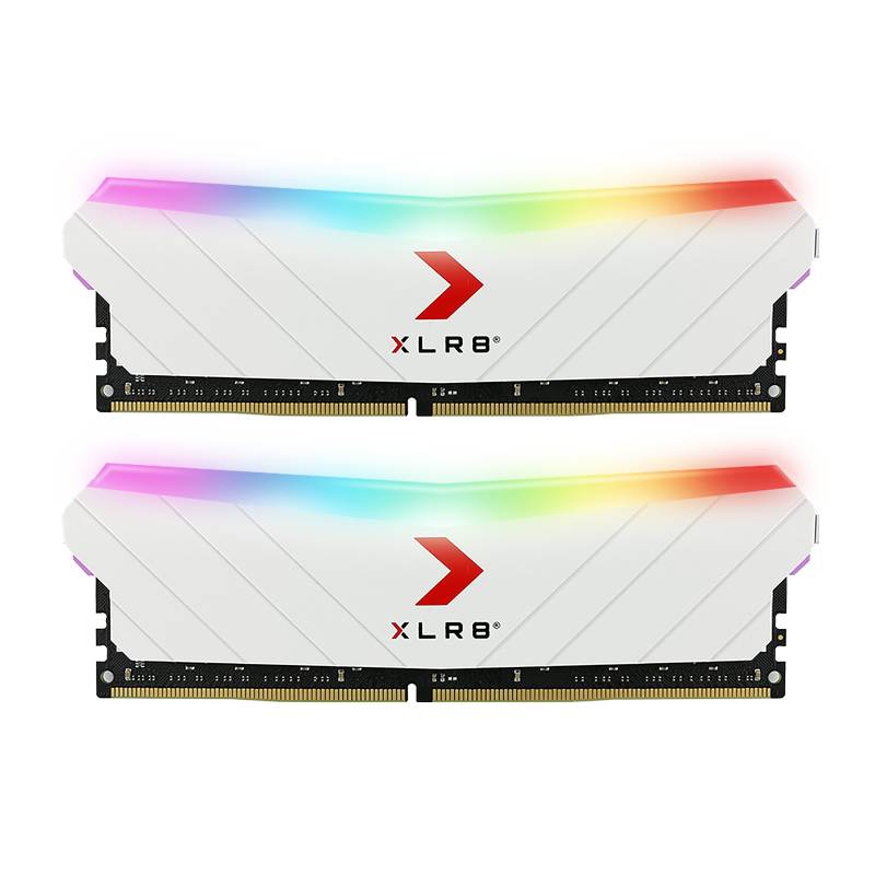 Barrette Mémoire PNY XLR8 Gaming RGB 16Go DDR4 3200 MHz - Blanc