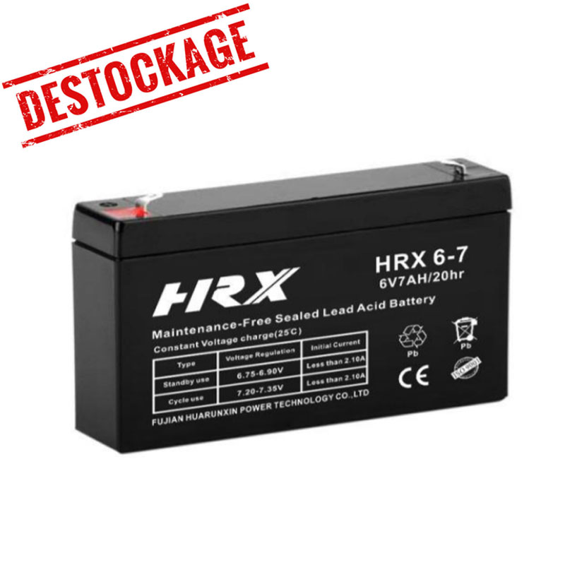 Batterie Plomb Rechargeable HRX 6V 7Ah