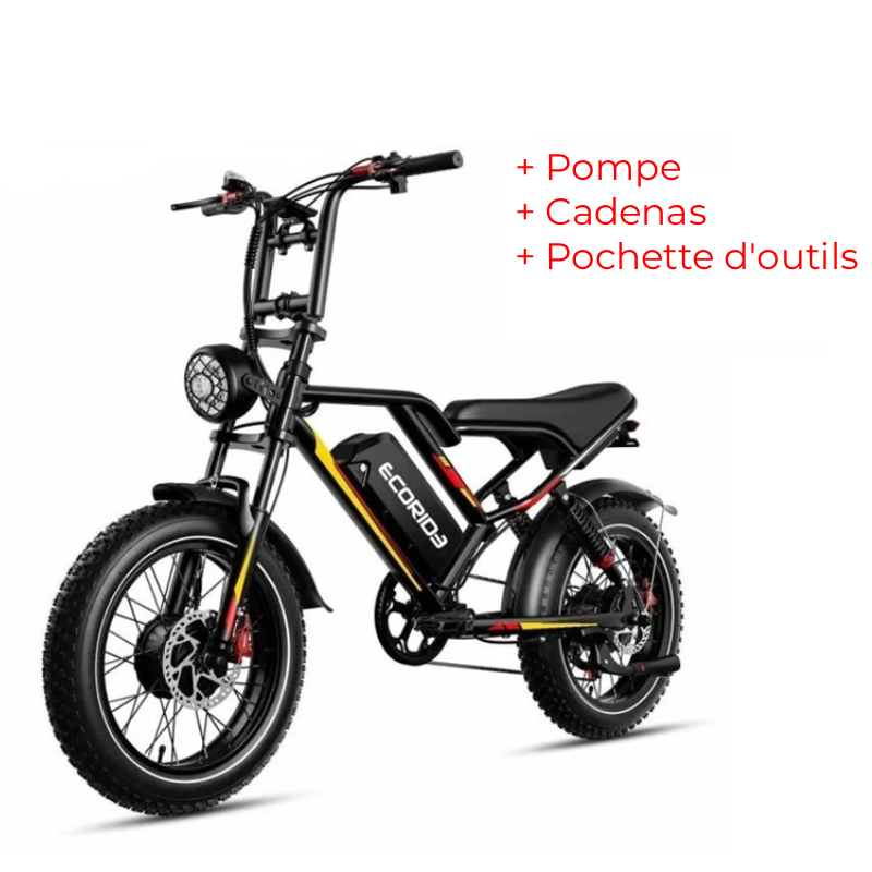 Bicyclette Électrique ECORIDE ER2 1000W - Noir