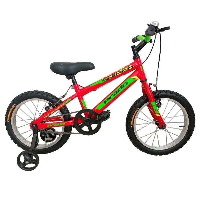 Bicyclette PRADO SNIPER 16 Pour Garçon - Rouge&Vert