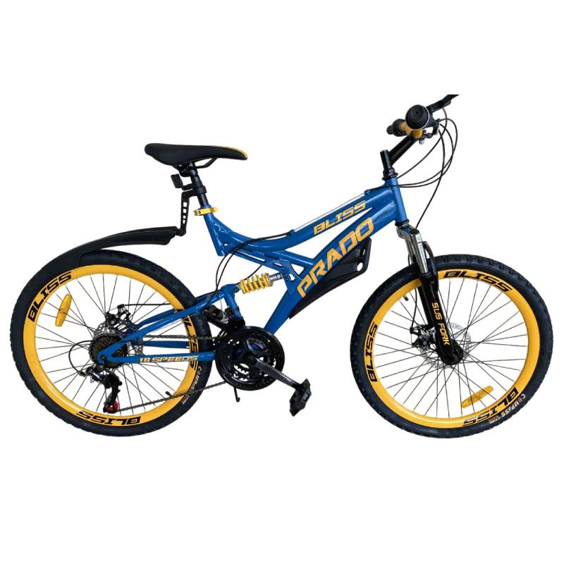 Bicyclette VTT PRADO Bliss Double Jante 18 Vitesse 24'' - Bleu