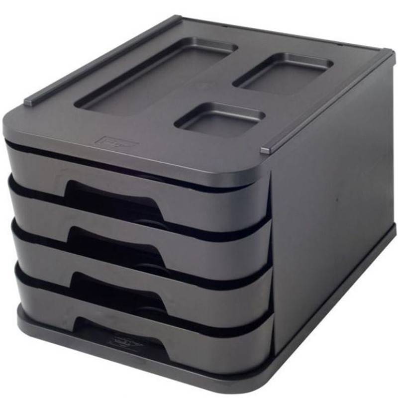 Bloc 4 tiroirs Faibo Opaque RECYCLE - Noir