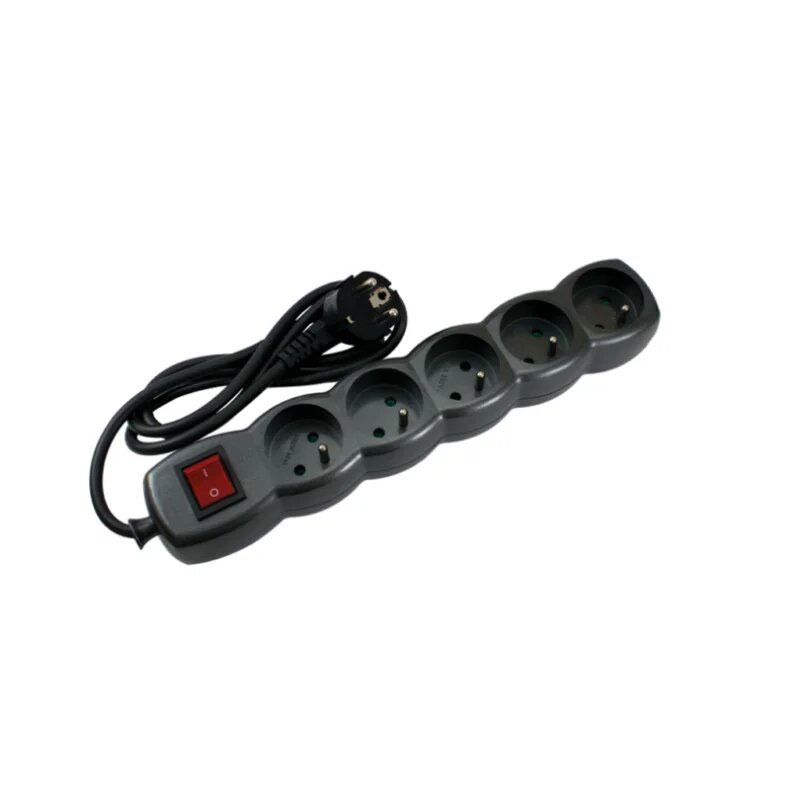 Bloc Multiprise SOMEF 5 Modules Avec Interrupteur 1.4M - Noir