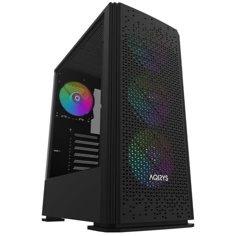 Boitier Gamer AQIRYS GACRUX Moyen Tour 4 Fans RGB - Noir