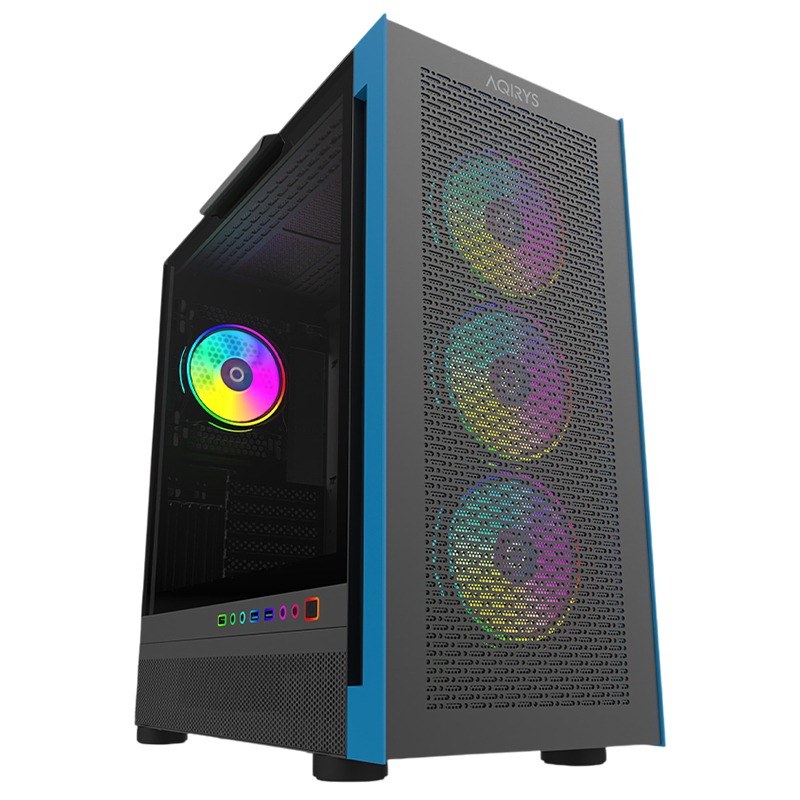 Boitier Gamer AQIRYS SARGAS Moyen Tour 4 Fans RGB - Noir
