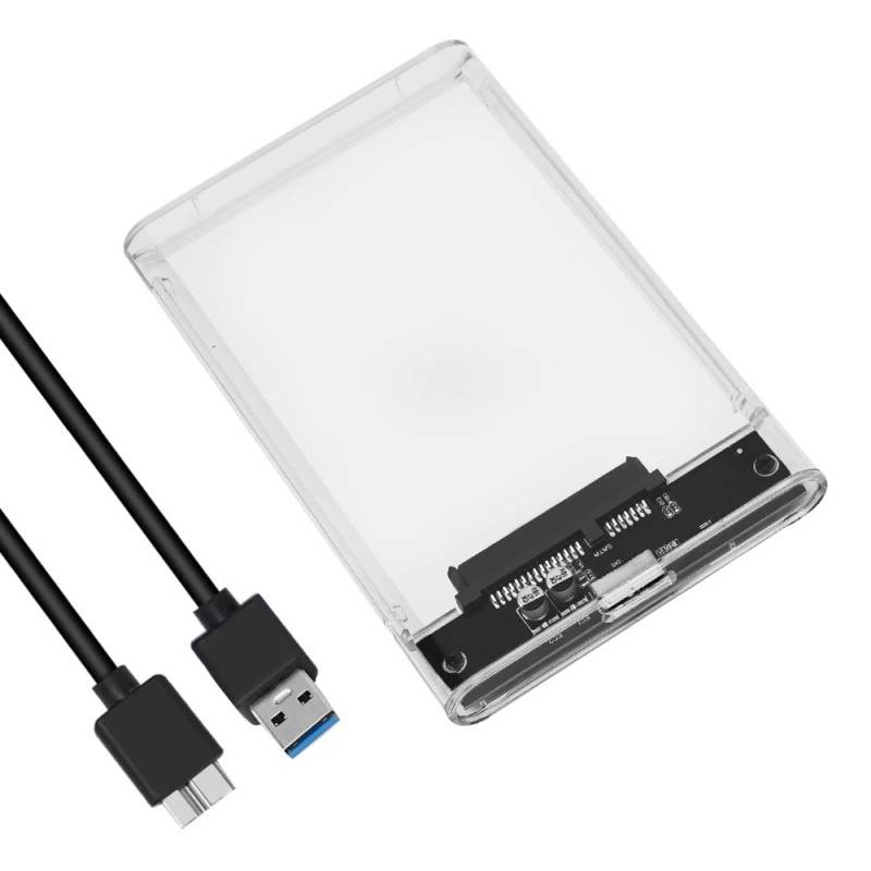 Boitier Pour Disque Dur Externe 2.5'' USB 3.1 - Transparent