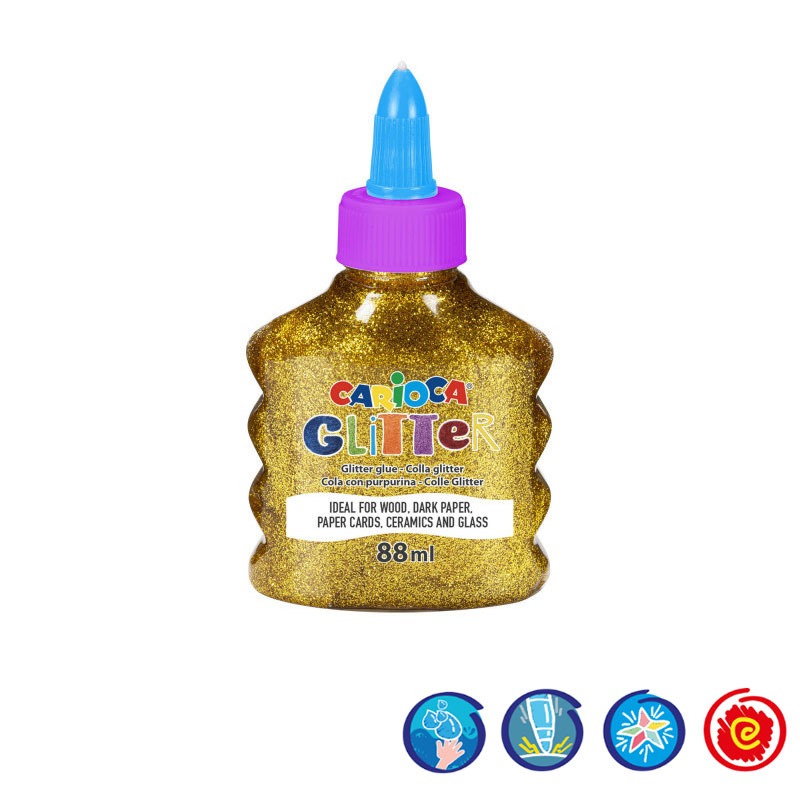 Bouteille colle Glitter CARIOCA 88ml Jaune