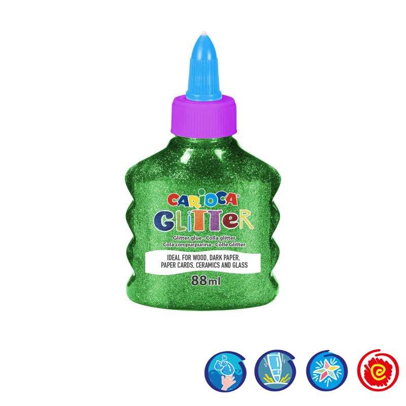 Bouteille colle Glitter CARIOCA 88ml Vert
