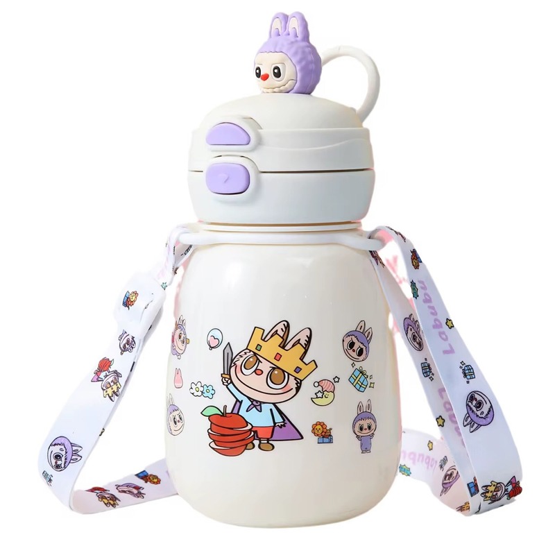 Bouteille D’Eau Labubu Pour Enfants 500ml - Blanc