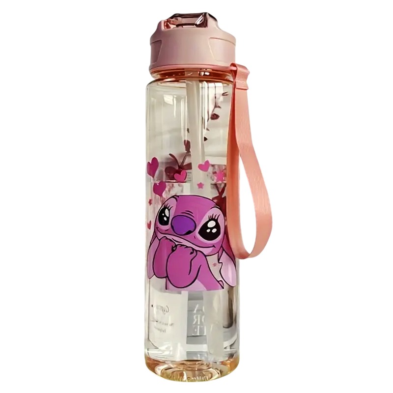 Bouteille D'Eau Stitch 500ml - Rose