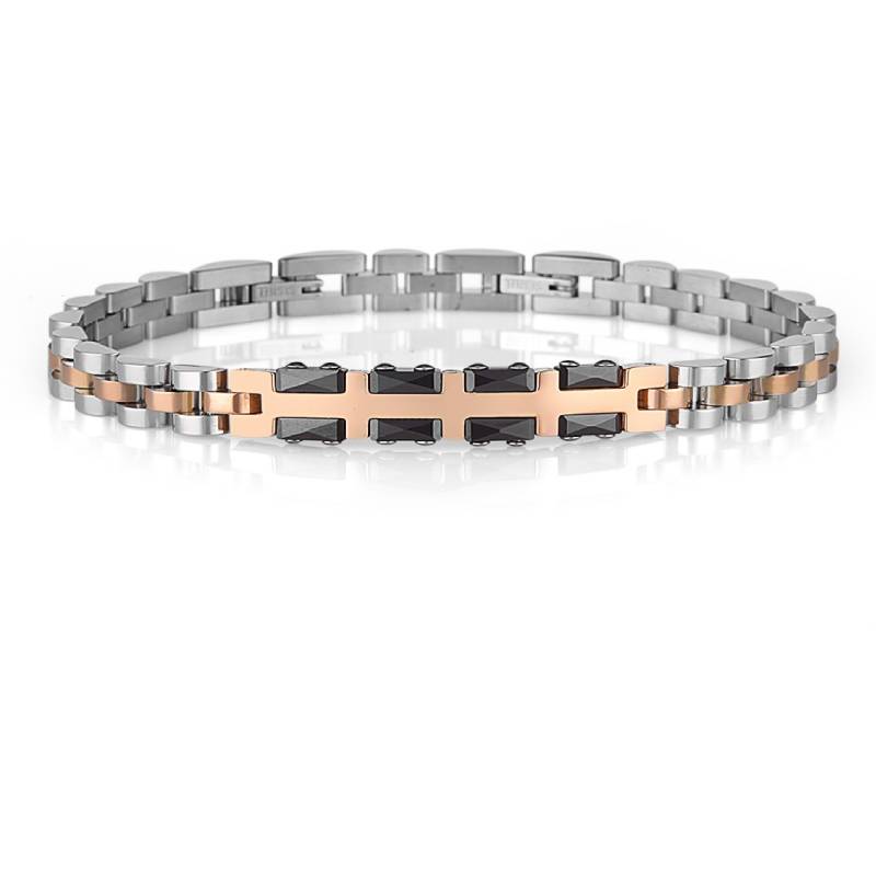Bracelet Homme POLO SANTA BARBARA - Silver & Rose Gold