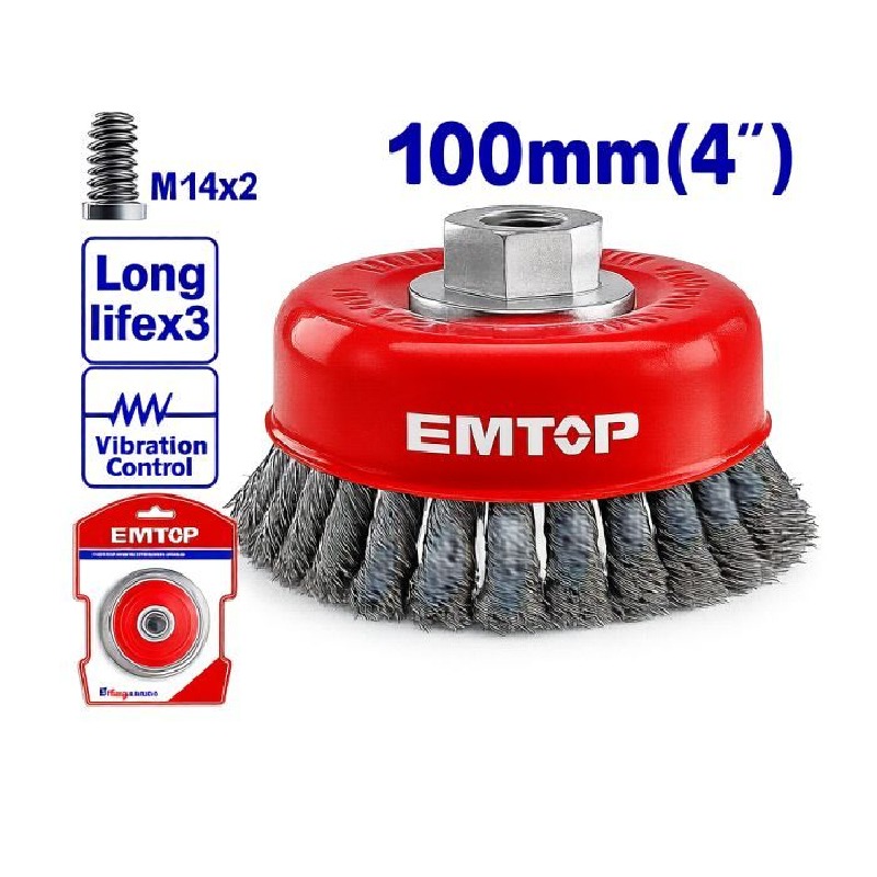 Brosse metalique EMTOP 100mm rpm12500r EWCB21005