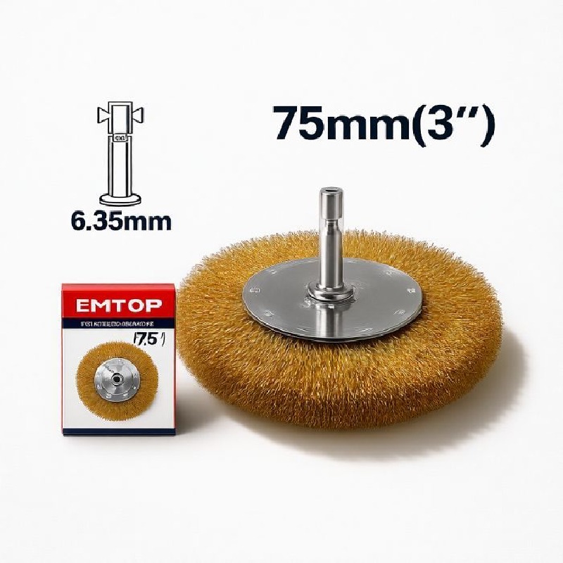 Brosse metalique EMTOP  circulaire a tige EWCB40751