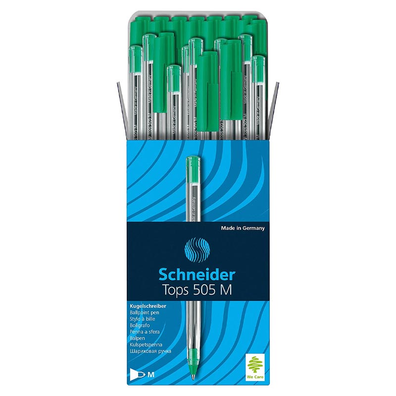 Pack de 50 Stylos SCHNEIDER Tops 505 M - Vert