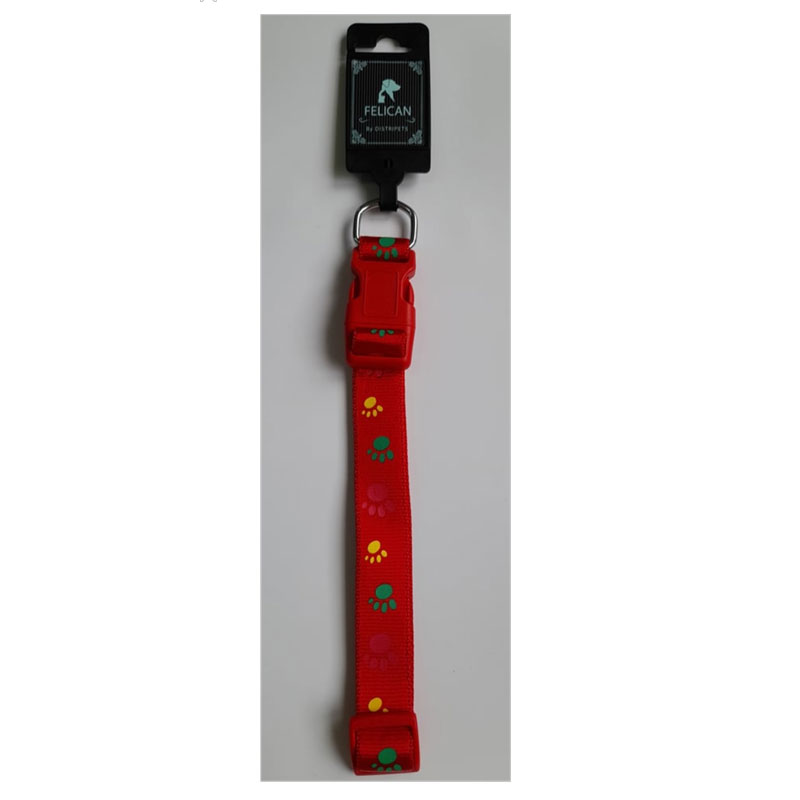 Collier FELICAN Pour Chien En Nylon 2.5 cm - Rouge