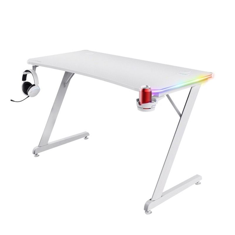 Bureau de Gaming TRUST GXT 709 Luminus RGB - Blanc