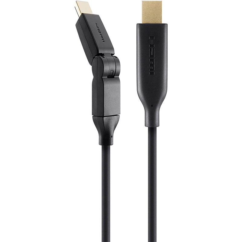Câble BELKIN HDMI-A Vers HDMI-A avec Connecteurs Pivotants 2 Mètres - Noir