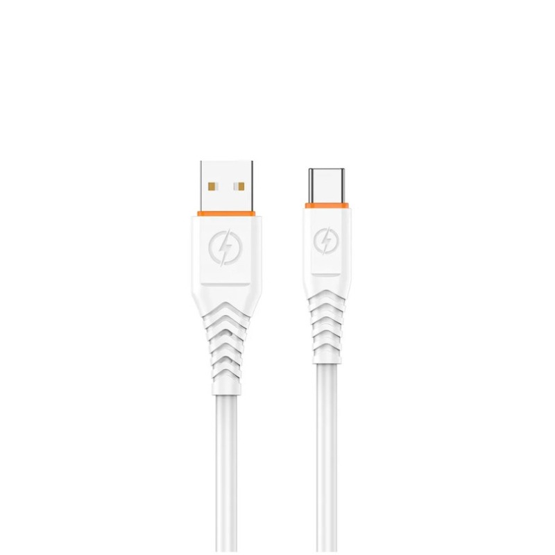 Câble de charge Aspor A127 USB vers Type-C 6A - Blanc