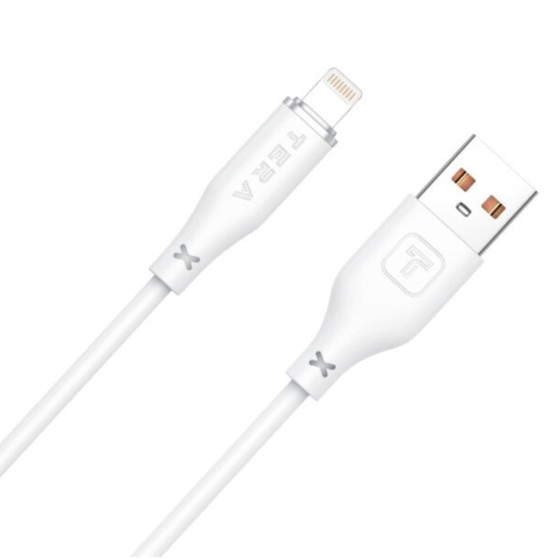 Câble De Charge en Silicone TERA type A vers Lighting - Blanc