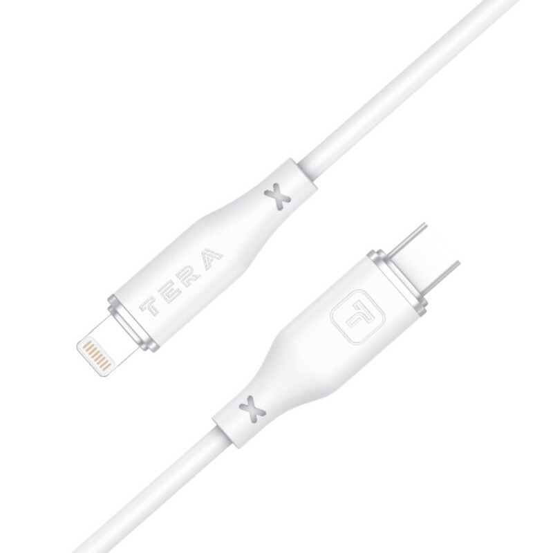 Câble De Charge en Silicone TERA type C vers Lighting - Blanc