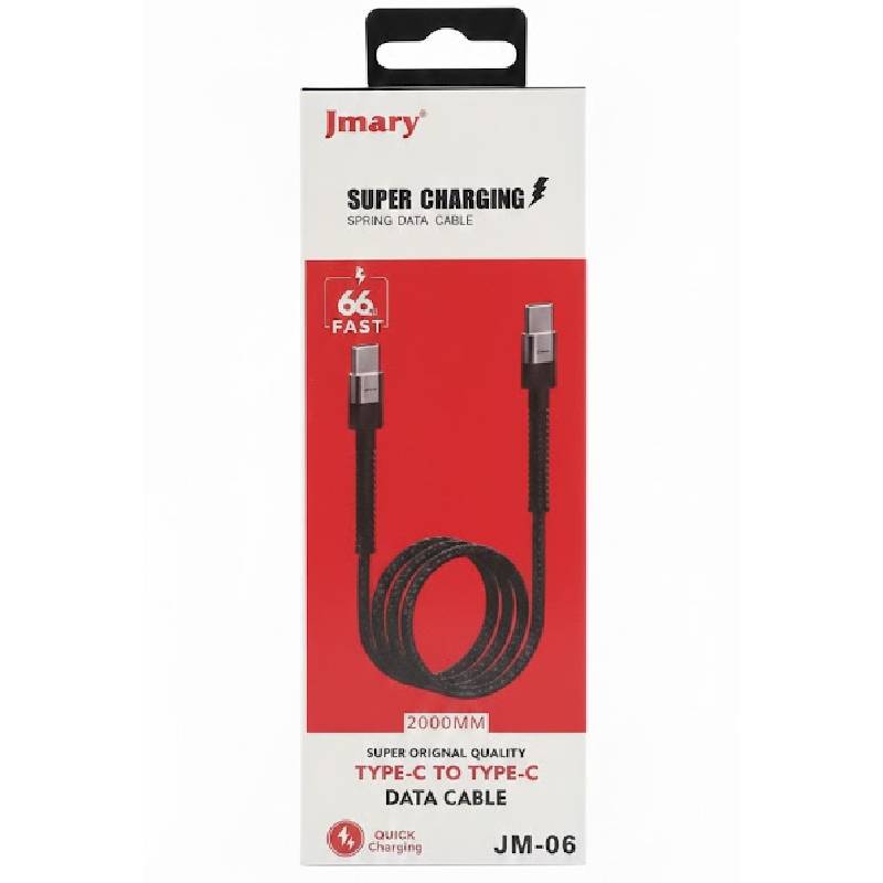 Câble de Charge JMARY USB-C vers USB-C 2m - Noir