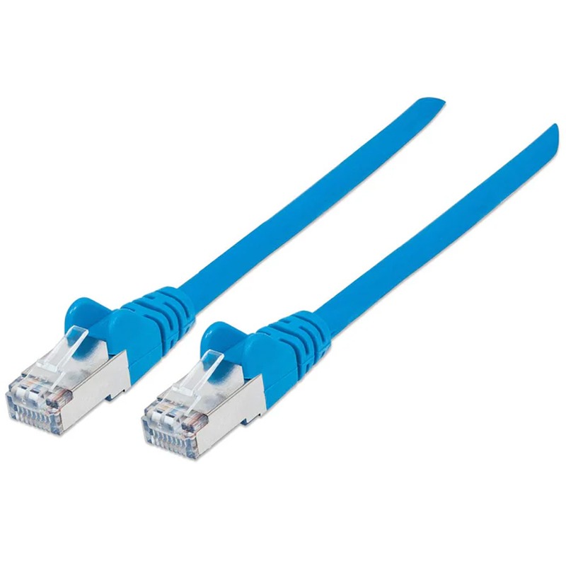 Câble Réseau INTELLINET STFP Cat 6A RJ45 1M - Bleu