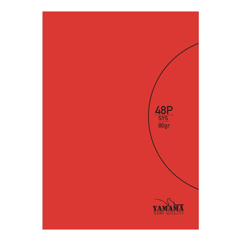 Cahier Piqué YAMAMA 48 Pages CP Uni SYS BMV 17 x 22 80G - Rouge