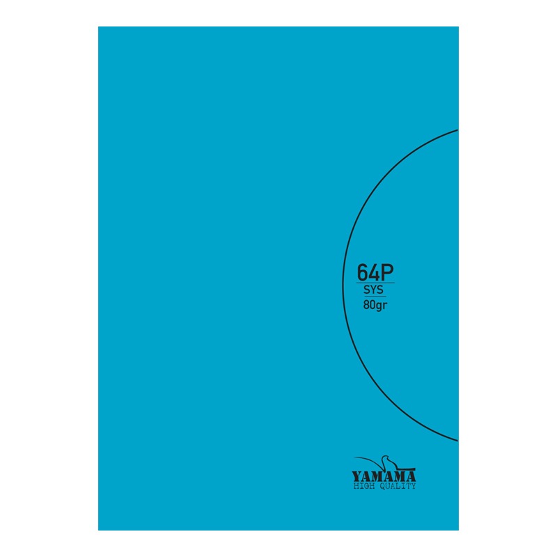 Cahier Piquée YAMAMA 64 Pages CP Uni SYS BMV 17 x 22 80G - Bleu