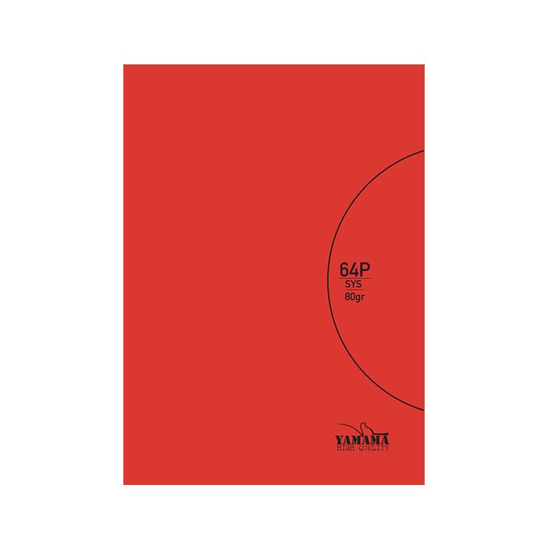 Cahier Piquée YAMAMA 64 Pages Uni SYS BMV 17 x 22 80G - Rouge