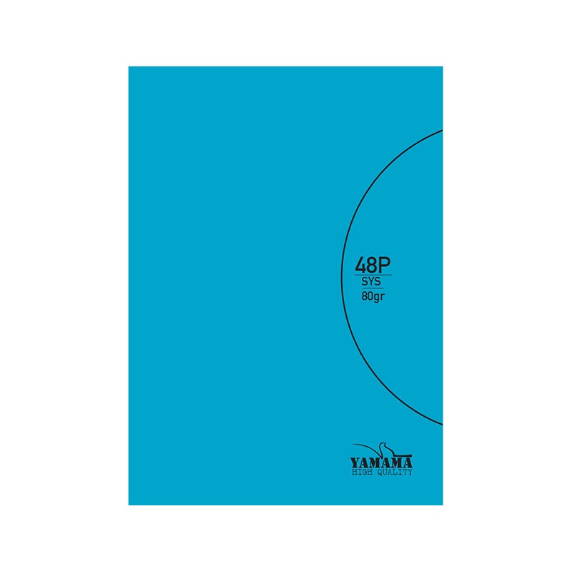Cahier piquée YAMAMA 48 Pages UNI SYS BMV 17x22cm 80Gr - Bleu