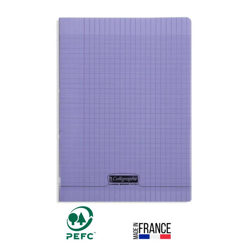 Cahier Piqûre CALLIGRAPHE 192 Pages 90 Gr Seyès 21x29.7 cm - Violet