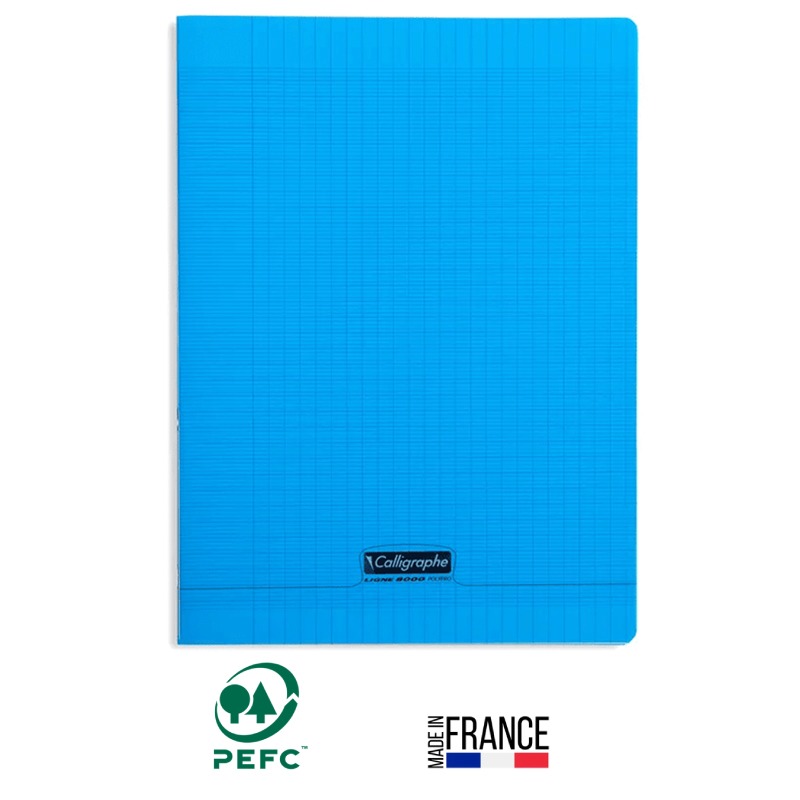 Cahier Piqûre CALLIGRAPHE 192 Pages 90 Gr Seyès 21x29.7 cm - Bleu