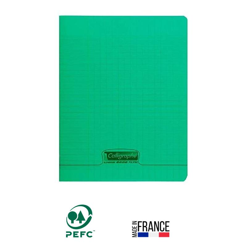 Cahier Piqûre CALLIGRAPHE 192 Pages 90 Gr Seyès 21x29.7 cm - Vert